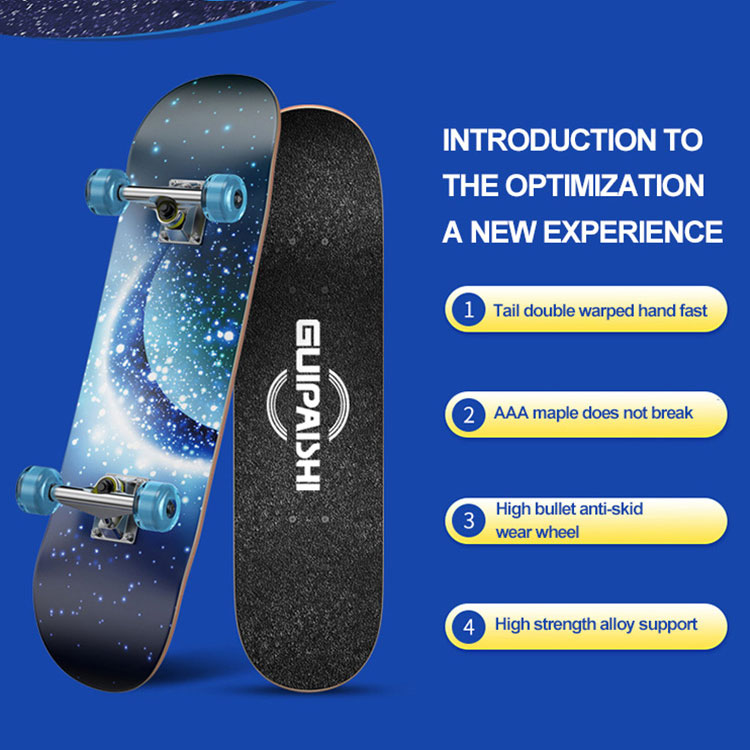 Natitiklop ang 4 na gulong electric intelihenteng skateboards na may mga handlebars