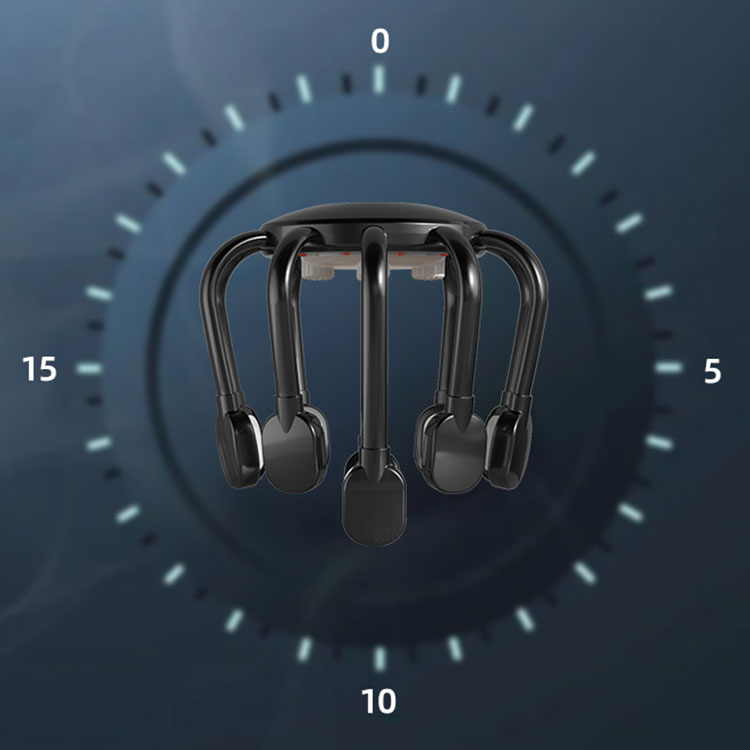 Intelligent head massager na may mga pulang ilaw