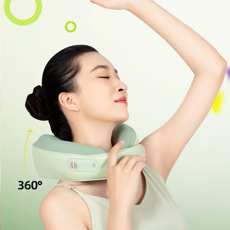 Wireless na hugis ng leeg massage unan